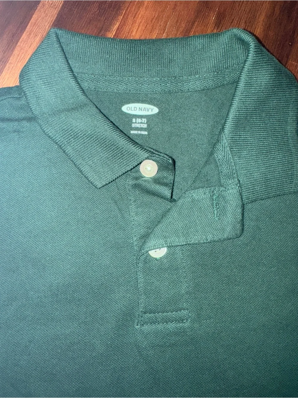NWT - UNISEX Old Navy Uniform Polo Shirt – Girls Size 6-7 Hunter Green Unisex